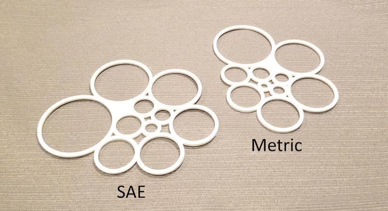 Circle Drawing Template - SAE & Metric