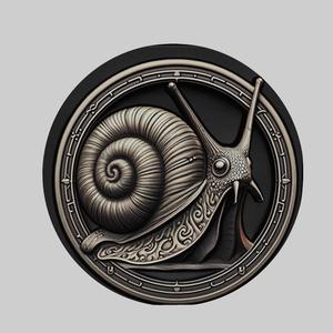 Snail Animal Head Snail Animal Medallion for CNC Router Laser & 3D Printer