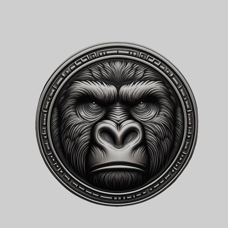 Gorilla Animal Head Gorilla Animal Medallion for CNC Router Laser & 3D Printer