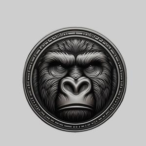 Gorilla Animal Head Gorilla Animal Medallion for CNC Router Laser & 3D Printer