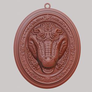 Crocodile Animal Necklace Crocodile Animal Pendant for CNC Router Laser & 3D Printer
