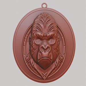 Gorilla Animal Necklace Gorilla Animal Pendant for CNC Router Laser & 3D Printer