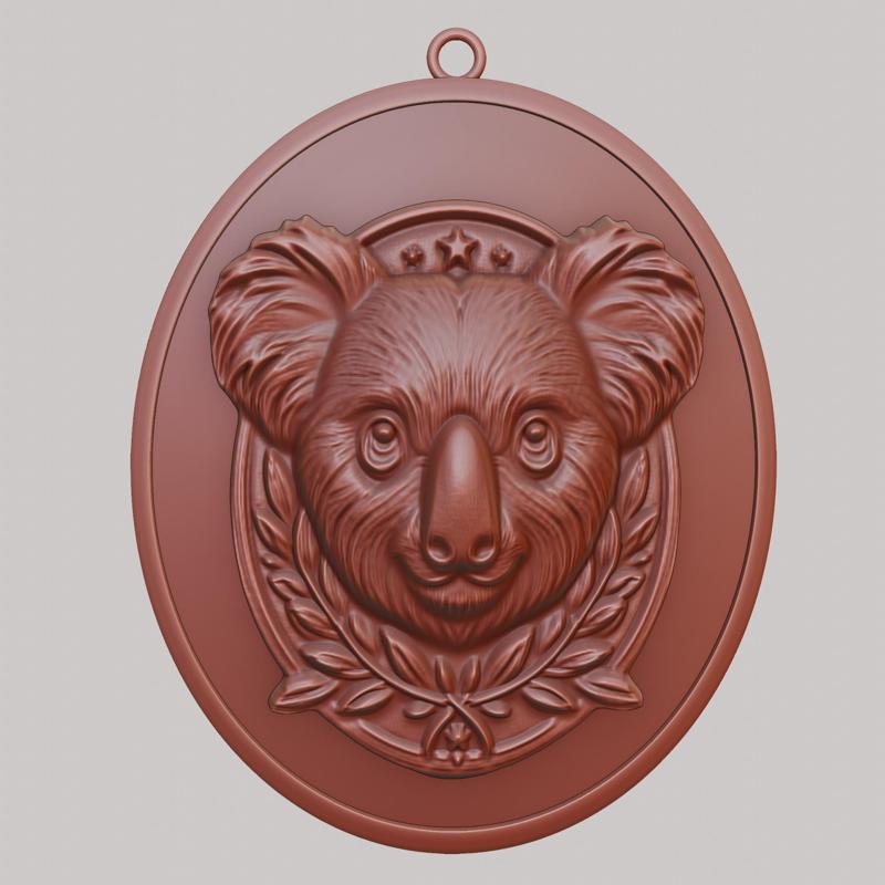 Koala Animal Necklace Koala Animal Pendant for CNC Router Laser & 3D Printer