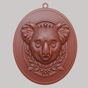 Koala Animal Necklace Koala Animal Pendant for CNC Router Laser & 3D Printer
