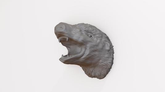 honey badger head wall mount stl