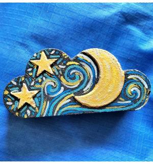 Bath Bomb Mould Hybrid Moon and Stars Cloud