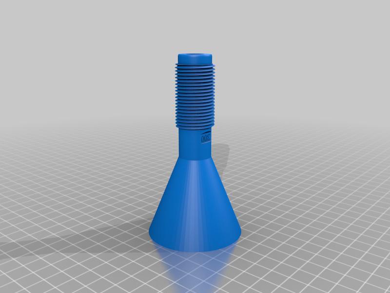 Powder die with funnel