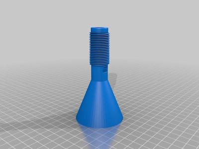 Powder die with funnel