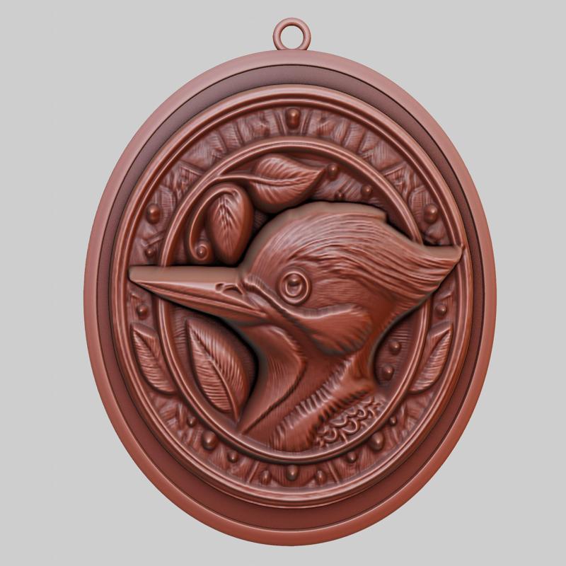 Woodpecker Animal Pendant Woodpecker Animal Necklace for CNC Router Laser & 3D Printer