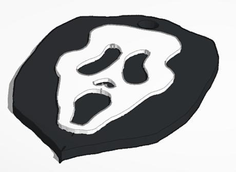Ghost face charm