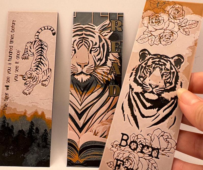 Tiger Hueforge Bookmarks