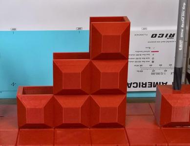 Super Mario Bros. Pencil Holder Block Steps - hollowed