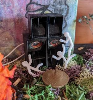 Miniature Soundsystem with headphones speaker