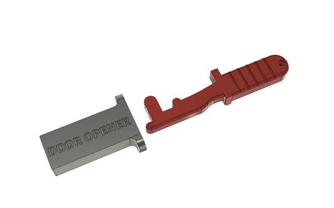 DOOR OPENER WITH HOLDER AND CLIP