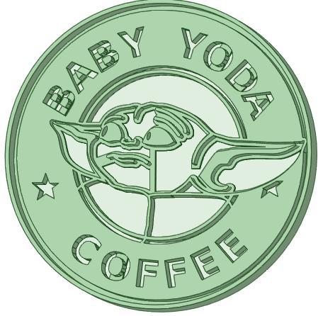 Baby Yoda coffee cookie cutter