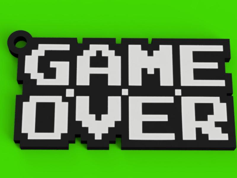 80s Game Over Keychain- Low purge