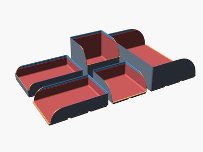 Gridfinity rouded bins collection all sizes