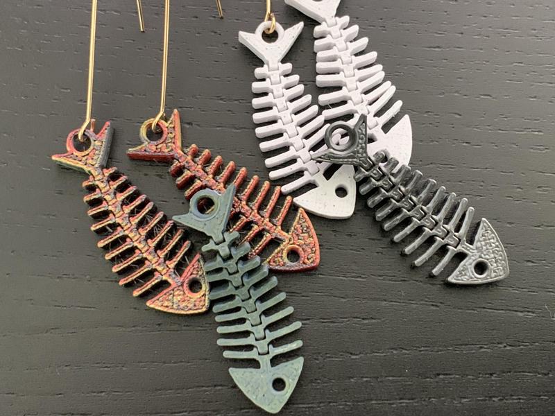 Articulated Fish Bones Earring