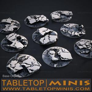 Cracked Earth 25mm Bases Topper