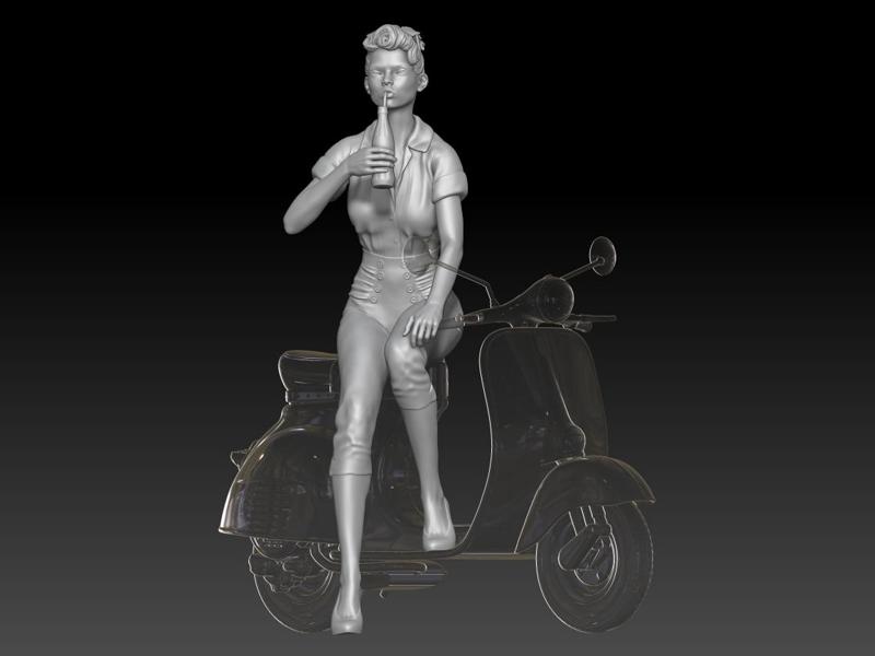 PIN UP and vespa girl 2