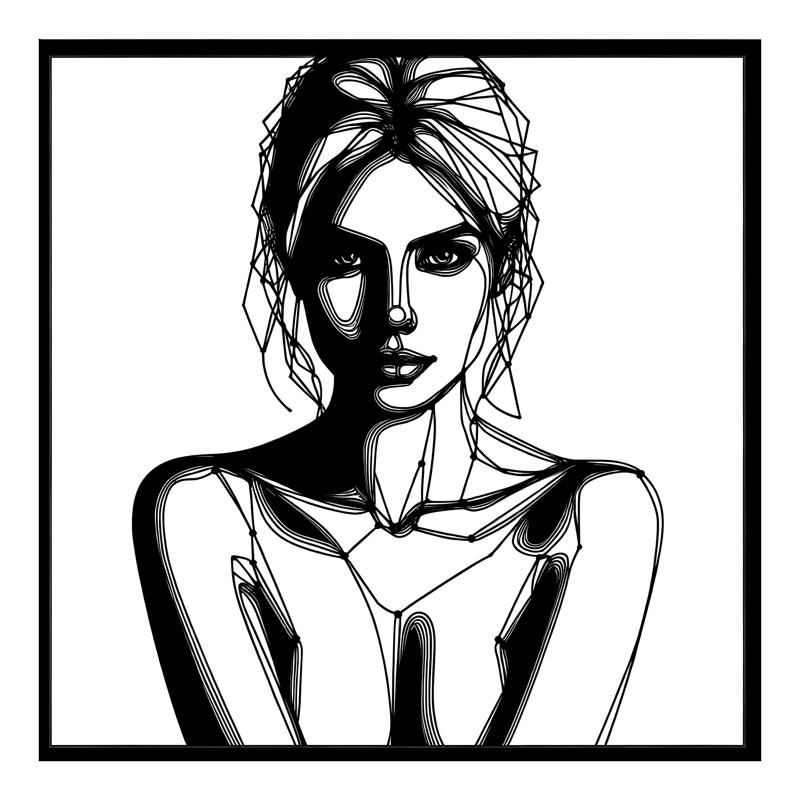 Wall art woman illustration