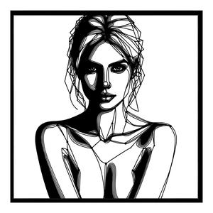 Wall art woman illustration