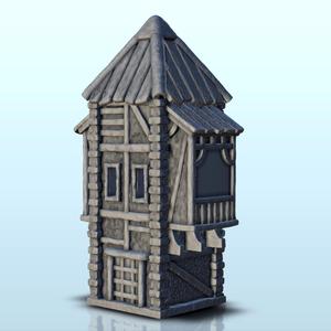 Medieval stone tower with double oriel windows (11) - Alkemy Lord of the Rings War of the Rose Warcrow Saga