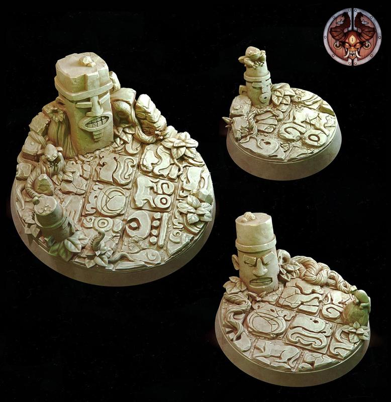 Miniature bases - Jungle theme - Round pack