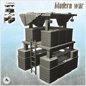 Modern fortified firing post with access ladder (2) - Cold Era Modern Warfare Conflict World War 3 RPG Afghanistan Iraq