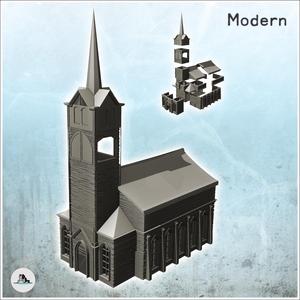 Modern wooden church with bell tower (4) - Cold Era Modern Warfare Conflict World War 3