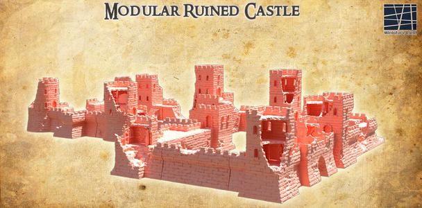 Modular Ruined Castle - Tabletop Terrain - 28 MM
