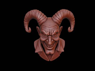 Horned Jester Beast Bust