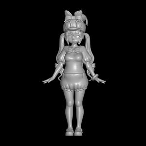 anime girl with daisy duck costume and donald hat