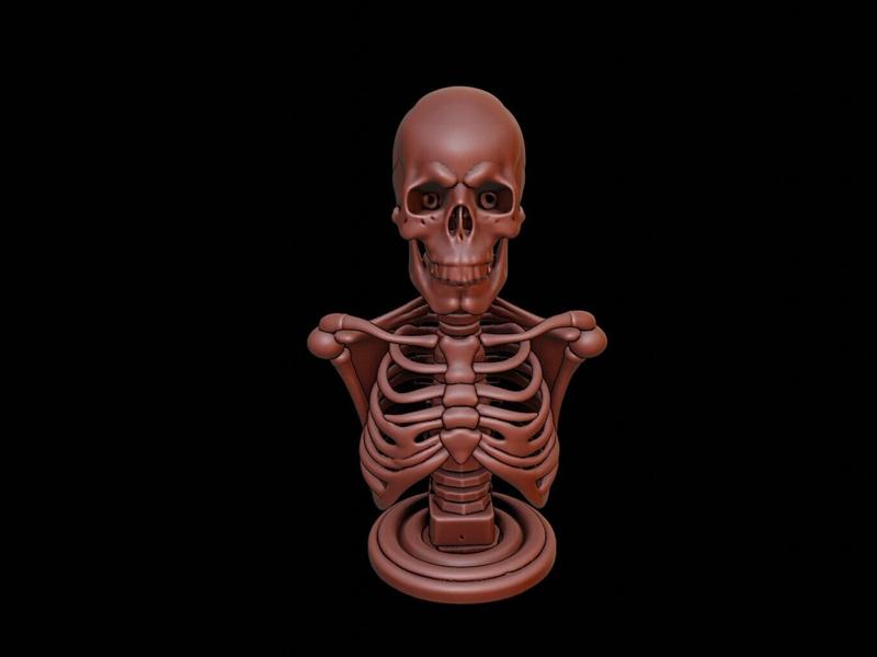 Skeleton Beast Bust