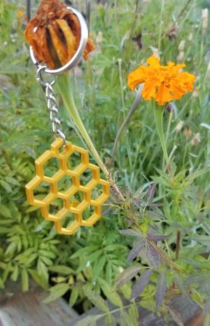 Honeycomb Keychain