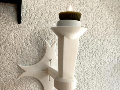 Wall-Mounted Medieval Torch Style Candle Holder