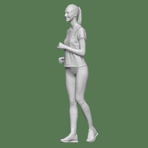 WOMAN  RUNNING FOR DIORAMA PEOPLE CHARACTER