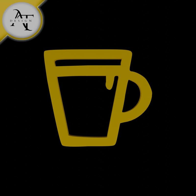 Simple Coffee Cup Symbol - 2D Art