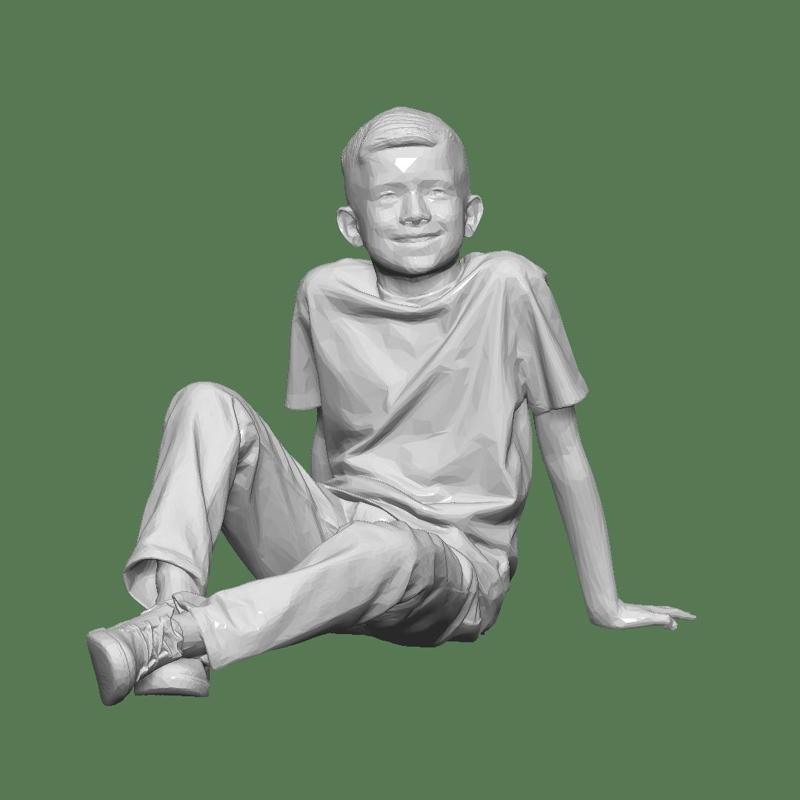 BOY SITTING FOR DIORAMA PEOPLE CHARACTER