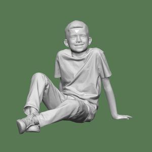 BOY SITTING FOR DIORAMA PEOPLE CHARACTER