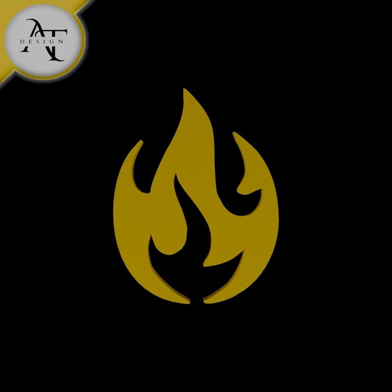 Simple Flame Symbol - 2D Art
