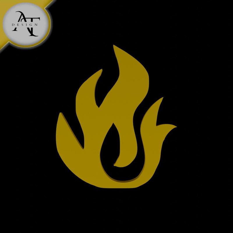 Simple Flame Symbol - 2D Art