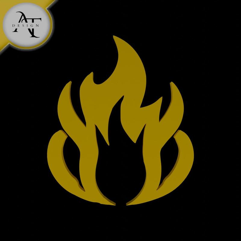 Simple Flame Symbol - 2D Art