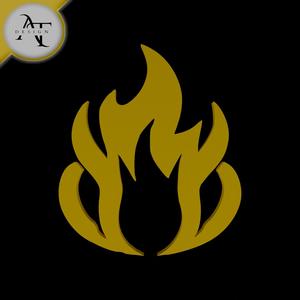 Simple Flame Symbol - 2D Art