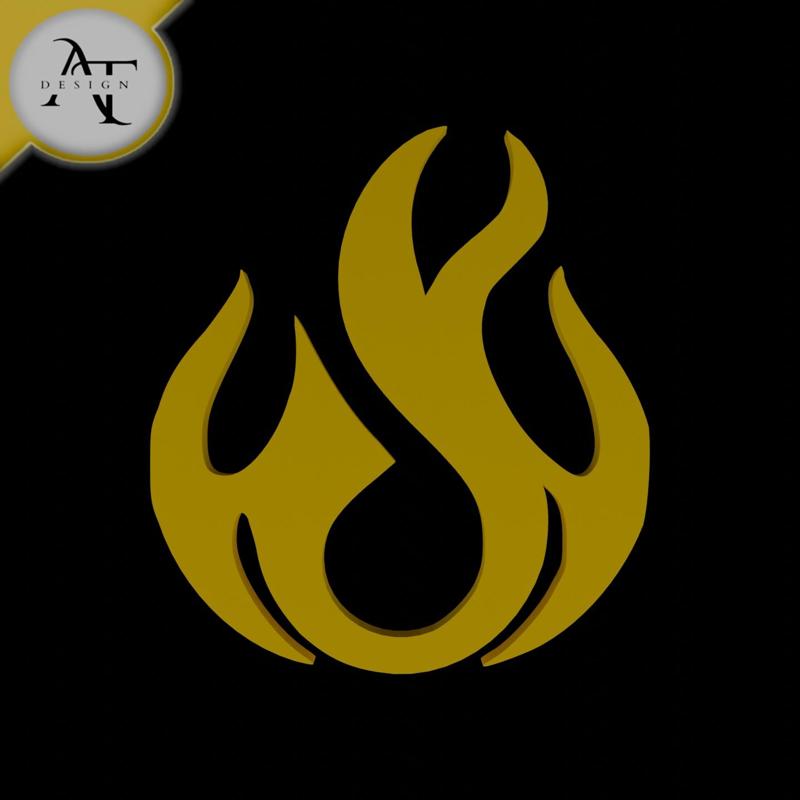 Simple Flame Symbol - 2D Art