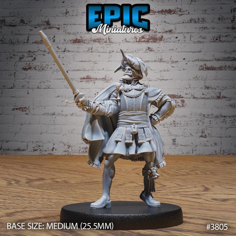 Conquest Leader Attack ‧ DnD Miniature ‧ Tabletop Miniatures ‧ Gaming Monster ‧ 3D Model ‧ RPG ‧ DnDminis ‧ STL FILE