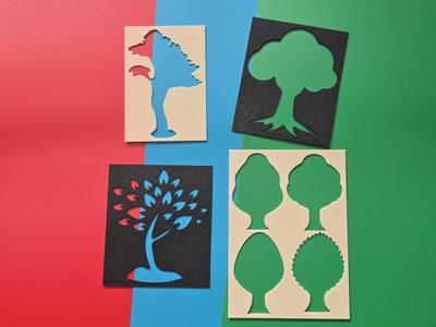 Tree Stencil Drawing Painting Tool