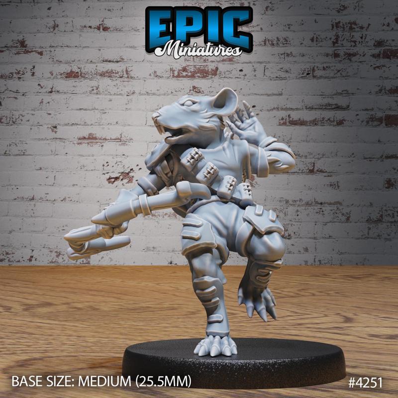 Rat Folk Tribe Archer ‧ DnD Miniature ‧ Tabletop Miniatures ‧ Gaming Monster ‧ 3D Model ‧ RPG ‧ DnDminis ‧ STL FILE