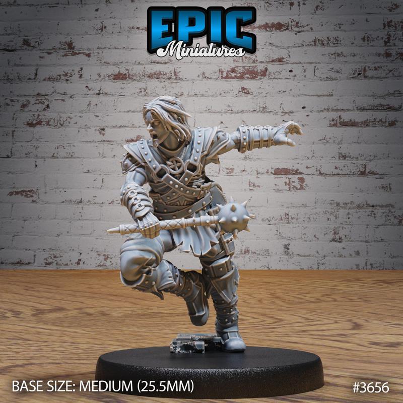Young Bandit Attack ‧ DnD Miniature ‧ Tabletop Miniatures ‧ Gaming Monster ‧ 3D Model ‧ RPG ‧ DnDminis ‧ STL FILE
