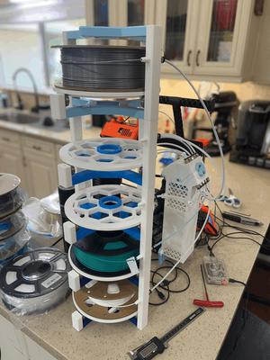 Stackable horizontal spool holder